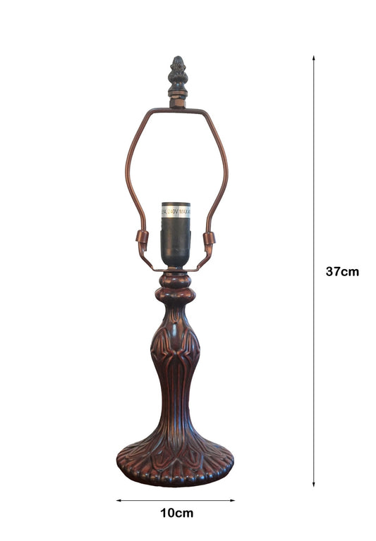 Vintage 1 Lights Metal Vintage Lamp Base for 8" Wide Tiffany Mini Table Lamp