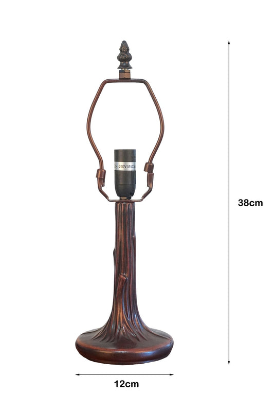 Tree Trunk Lamp Base for 10" Tiffany Table Lamp Shade