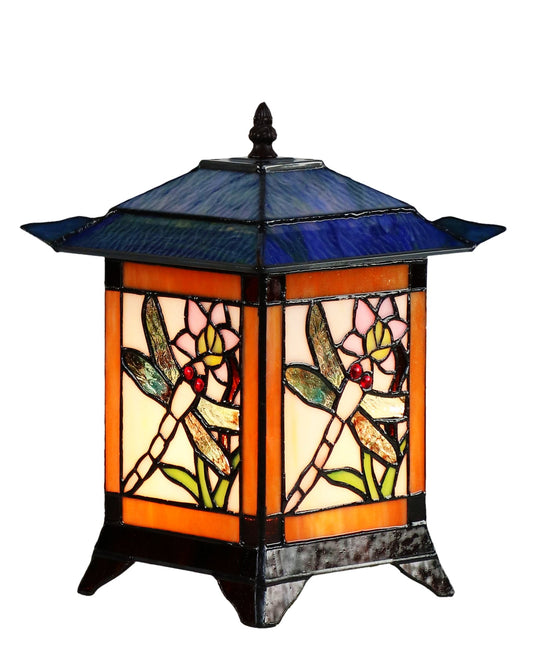 Dragonfly Style Tiffany Stained Glass Night Lamp