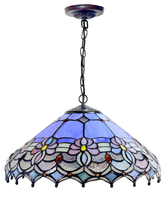 Large 16" Waratah Style Tiffany Stained Glass Pendant Light