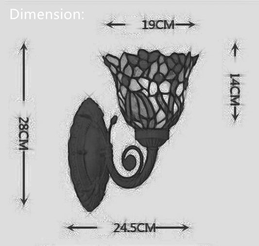 Flower Style Tiffany Wall up lights wall Sconce