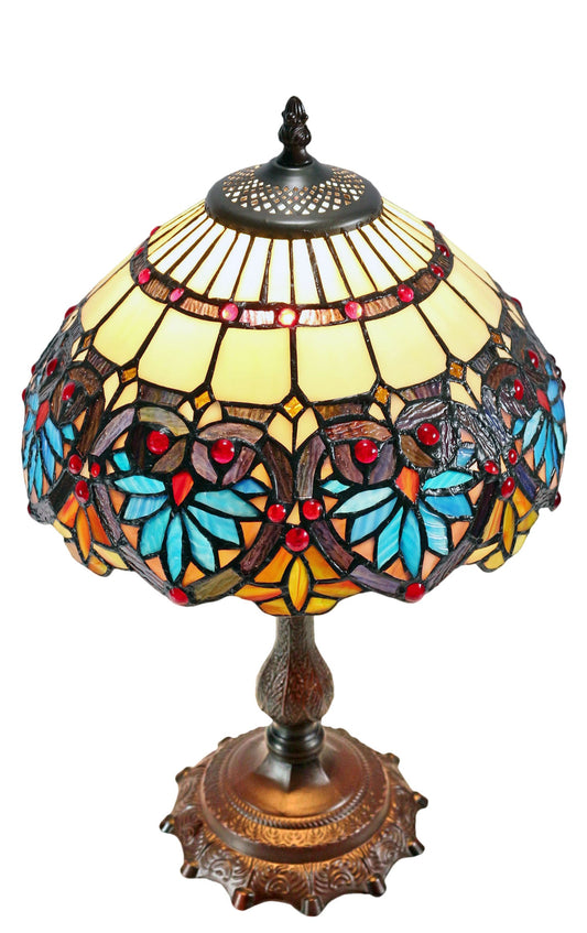 Elegant 12"  Boheme Style Tiffany Bedside Lamp