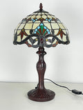Sale@12" Beige Victorian Style Tiffany Bedside Lamp