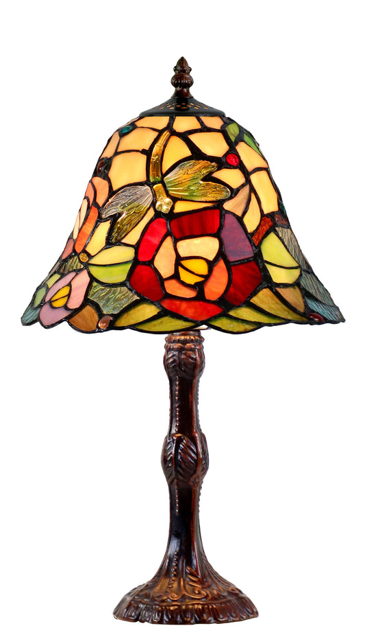 10" Rosita Tiffany Style Stained Glass Table Lamp