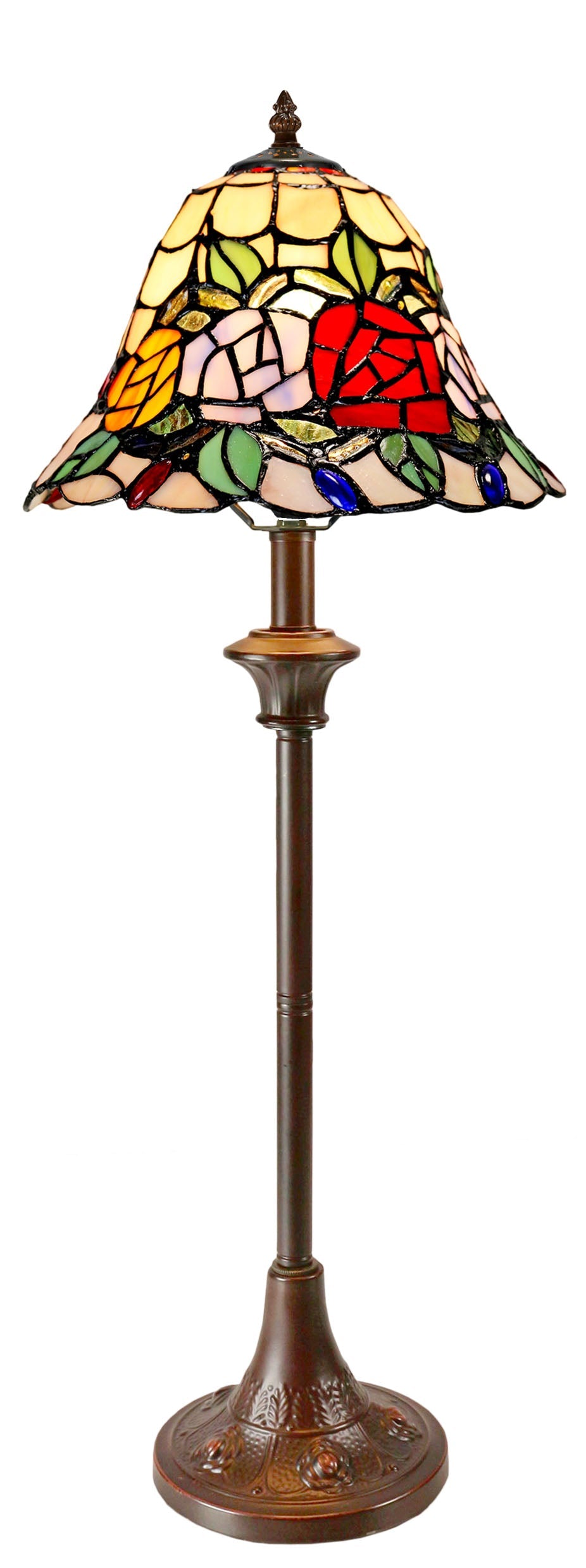 Elegant Rose Style Tiffany Buffet Lamp – Tiffany Lamp New Zealand and ...