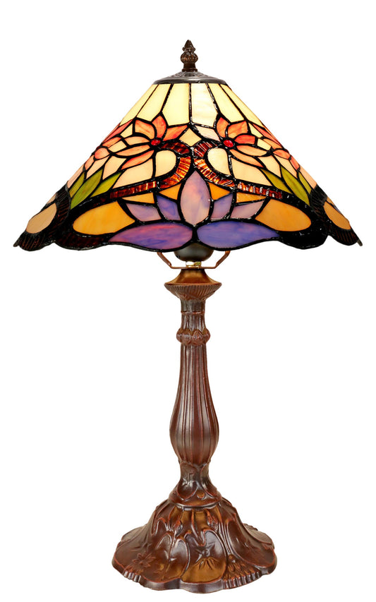 Amazing 12" Water Lily Style Tiffany Bedside Lamp