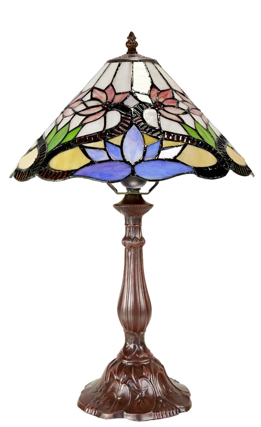 Amazing 12" Water Lily Style Tiffany Bedside Lamp
