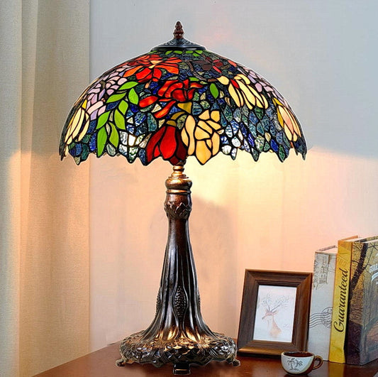 Timeless CollectionHuge @18 inches Flaming Trumpet Style Tiffany Table Lamp