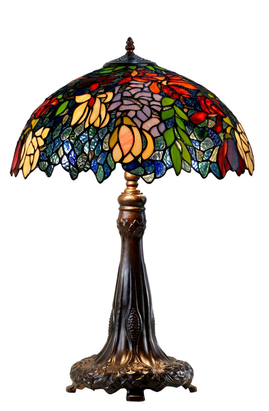 Timeless CollectionHuge @18 inches Flaming Trumpet Style Tiffany Table Lamp