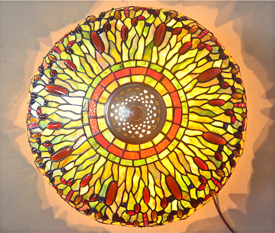 Traditional Huge 20" Dragonfly Flower Tiffany Floor Lamp