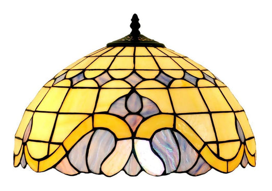Large 16" Baroque Style Stained Glass Tiffany Floor Lamp
