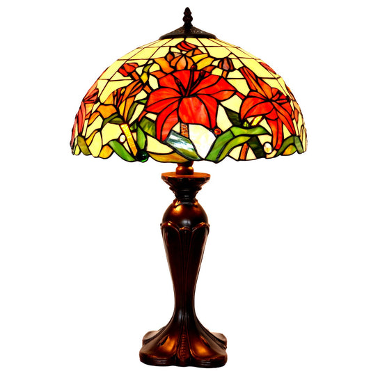 Large 16" Blooming lily Style Tiffany Table Lamp