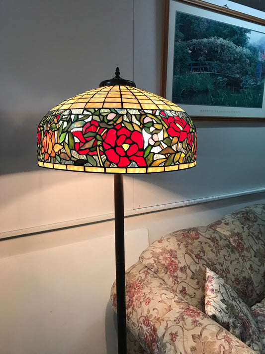 Limited Editon Hugh 20" Flower Style Leadlight Tiffany Floor Lamp
