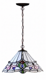12 “ Water Lily Style Stained Glass Tiffany Pendant Light