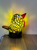 "Happy Bird" Tiffany Leadlight Art Deco Stained Glass Accent Lamp
