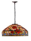 Timeless Collectio@ Large 18 inches Oriental Poppy Style Tiffany Pendant Light