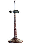 Premium Quality Vintage Metal Trunk Style Tiffany Lamp Base – Antique Brown (3-Light)