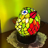 "Happy Bird" Tiffany Leadlight Art Deco Stained Glass Accent Lamp