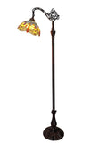 Classic Blue Dragonfly Leadlight Stained Glass Bridge Arm Tiffany  Floor Lamp