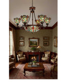 Grand Dragonfly Tiffany Chandelier | Handcrafted Stained Glass Chandelier Pendant light