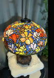 Huge 22 inch wide Magnolia Flower Tiffany Table Lamp(only 1)