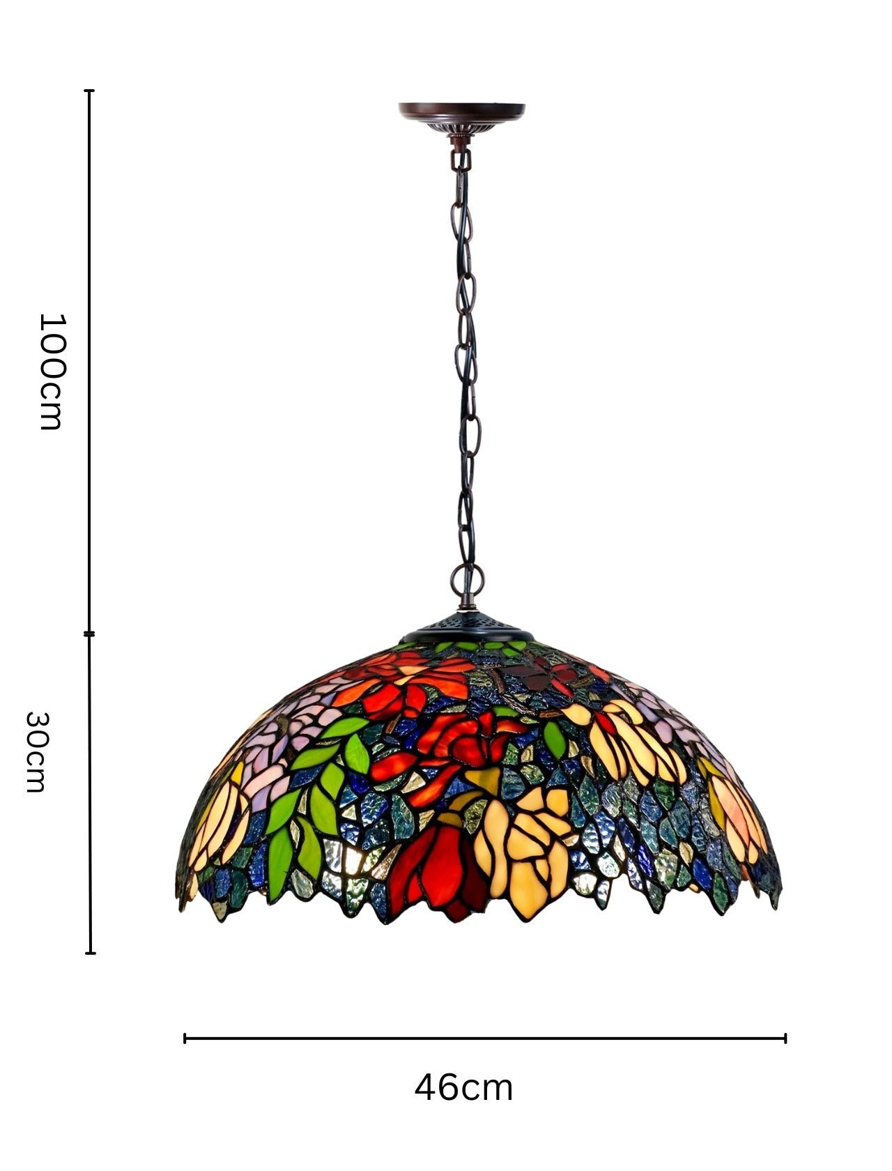 Timeless Collectio@18 inches Flaming Trumpet Flower Style Tiffany Pendant Light