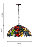 Timeless Collectio@18 inches Flaming Trumpet Flower Style Tiffany Pendant Light