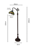 Classic Blue Dragonfly Leadlight Stained Glass Bridge Arm Tiffany  Floor Lamp