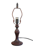 8-Inch Red Tulip Tiffany-Style Small Table Lamp