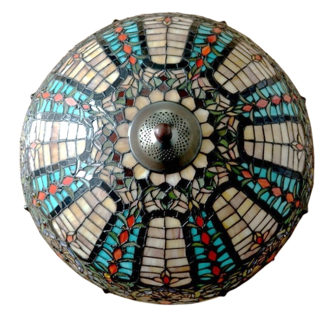 Gorgeous Huge 22" Baroque style Tiffany Floor Lamp (only 1)