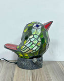 "Happy Bird" Tiffany Leadlight Art Deco Stained Glass Accent Lamp