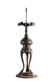 Art Nouveau Huge 20" Ocean Blue Jewels Traditional Tiffany Table Lamp With Heavy Base