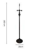 Ornate Antique Bronze Dual-Light Tiffany Floor Lamp Base for 16-20 inches lamp shade