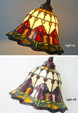 Art Nouveau Tulip Stained Glass Bridge arm Tiffany Floor Lamp