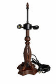 Premium Vintage Bronze Table Lamp Base – Dual E14 Sockets (For 10"–12" Tiffany Shades)