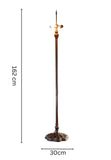 Heavy Metal 3-Light Floor Lamp Base with Extra-Large Ornate Base for 18“ 20” Tiffany Lamp Shade