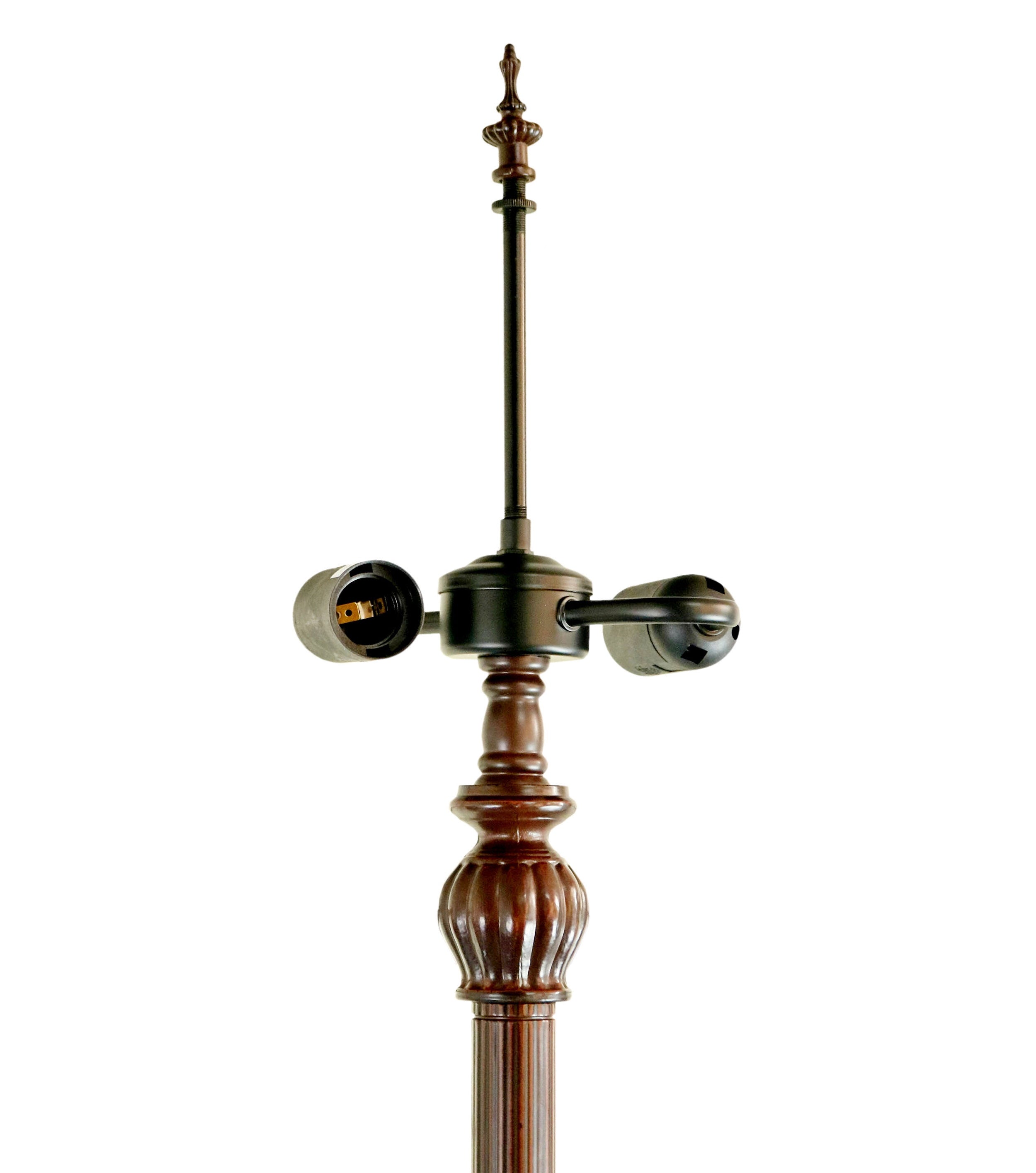 Antique Style Premium 2-Light Floor Lamp Base for 18"–22" Large Tiffany Shades
