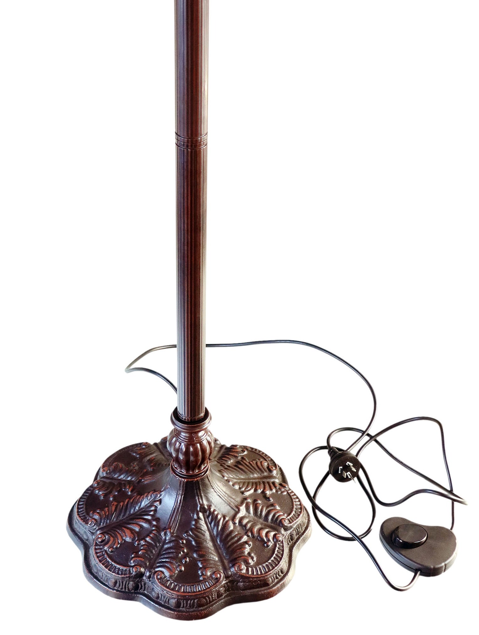 Antique Style Premium 2-Light Floor Lamp Base for 18"–22" Large Tiffany Shades