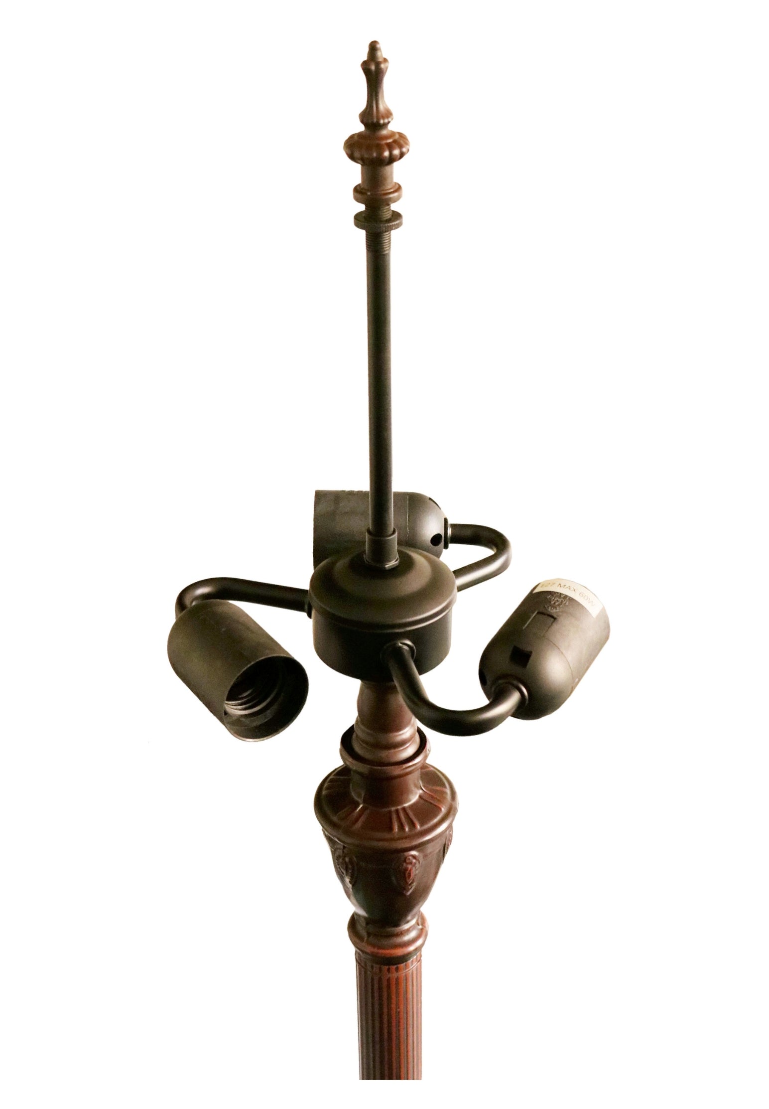 Extra-Large Heavy Metal Floor Lamp Base with Decorative Round Base for 18" 20" and Large Tiffany lamp shade