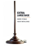 Extra-Large Heavy Metal Floor Lamp Base with Decorative Round Base for 18" 20" and Large Tiffany lamp shade