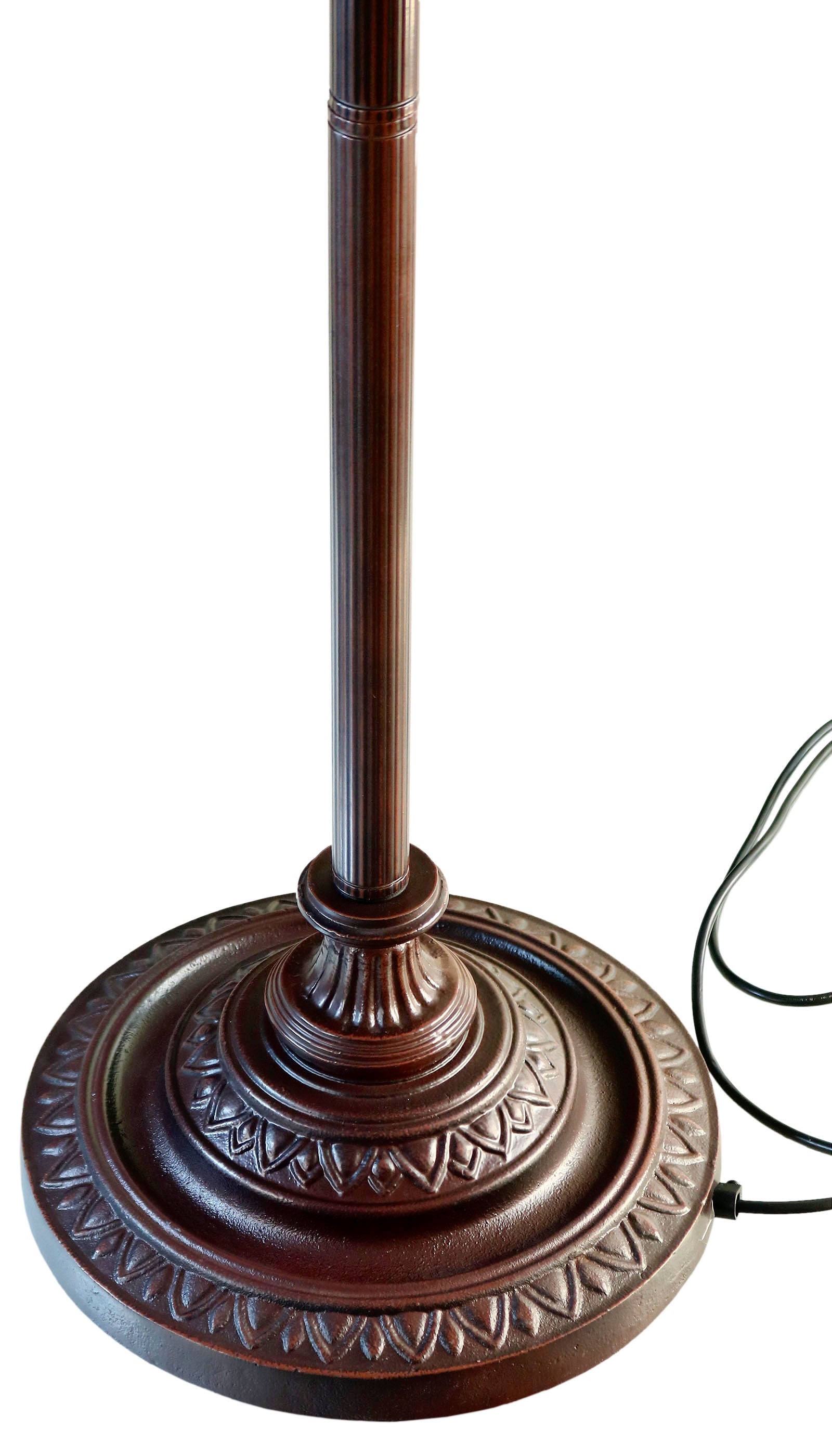 Limited Edition Grand 20" Green Purple Dragonfly Style Leadlight Tiffany Floor Lamp