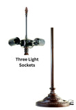 Extra-Large Heavy Metal Floor Lamp Base with Decorative Round Base for 18" 20" and Large Tiffany lamp shade