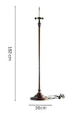 Extra-Large Heavy Metal Floor Lamp Base with Decorative Round Base for 18" 20" and Large Tiffany lamp shade