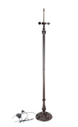 Vintage Style 2-Light Metal Floor Lamp Base  for 16"- 20" wide Tiffany Lamp shade