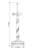 Premium Quality Vintage Metal Table Lamp Base – Antique Bronze Finish – For 18”–20” Tiffany Lamp Shade