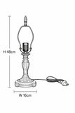 Classic Vintage Carved Lamp Base for 12" Shade