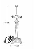 Mission Style Table Lamp Base for Square Tiffany Lamp Shade – Dual E14 Socket, Antique Bronze Finish