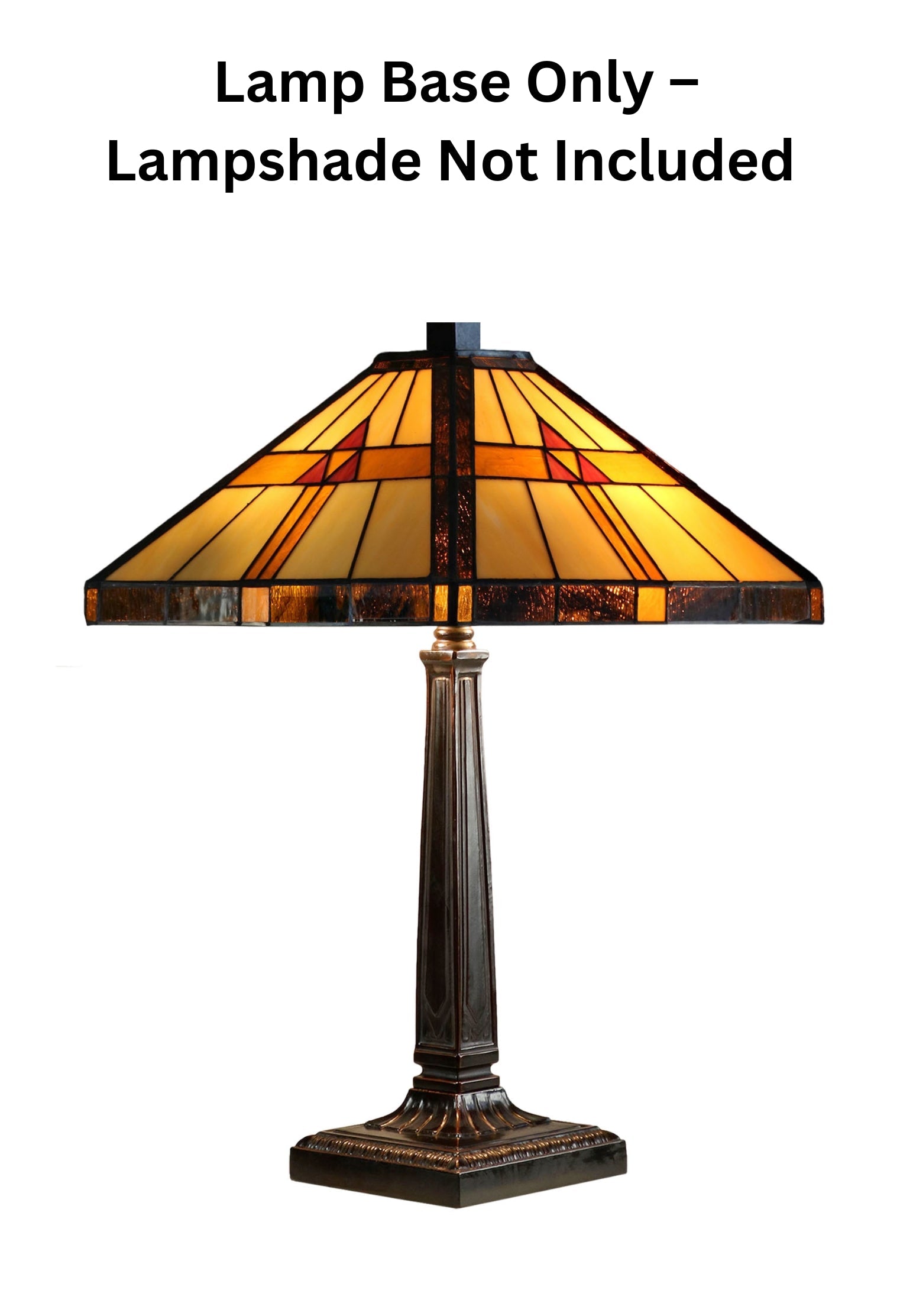 Arts & Crafts Mission Style Table Lamp Base – Perfect for Square Tiffany Shades