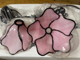 Double Lamp shade Flower Pink Water Lily Style Tiffany Table Lamp