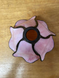 Double Lamp shade Flower Pink Water Lily Style Tiffany Table Lamp